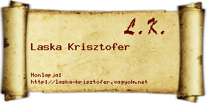 Laska Krisztofer névjegykártya